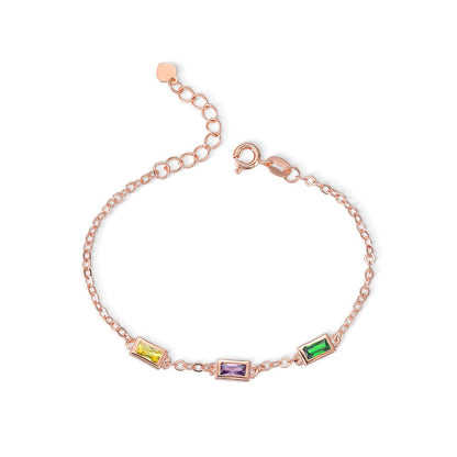 Dainty Combined Birthstone Bracelet