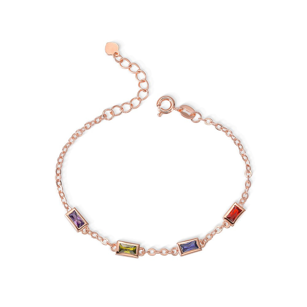 Dainty Combined Birthstone Bracelet