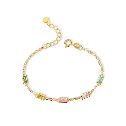 Dainty Combined Birthstone Bracelet