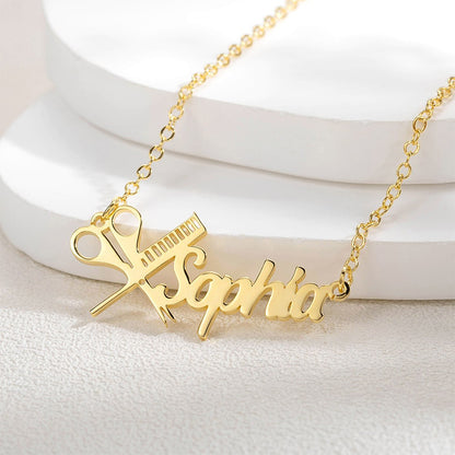 Personalized Hairdresser Name Necklace