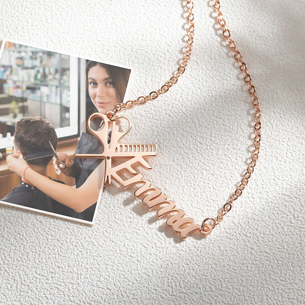 Personalized Hairdresser Name Necklace