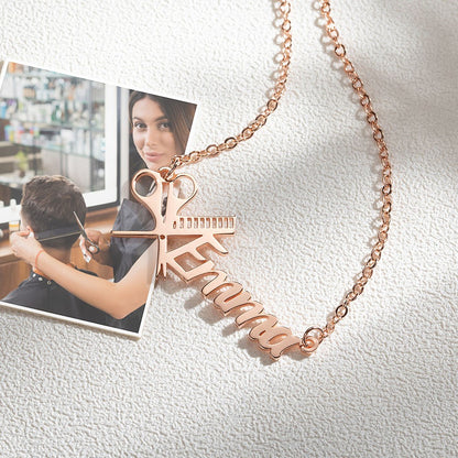 Personalized Hairdresser Name Necklace