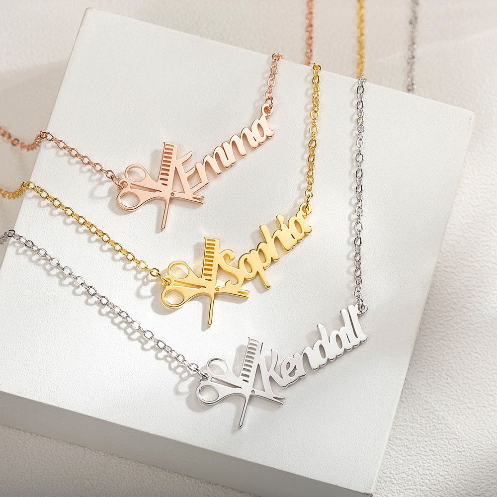 Personalized Hairdresser Name Necklace