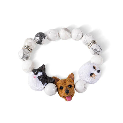 Custom Handmade Pet Portrait Beaded Bracelet