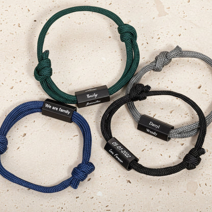 Custom Engraved Sailor's Rope Bracelet