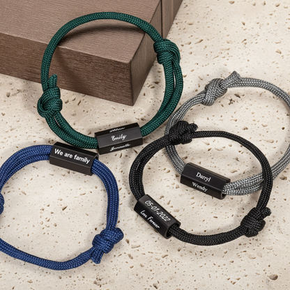 Custom Engraved Sailor's Rope Bracelet