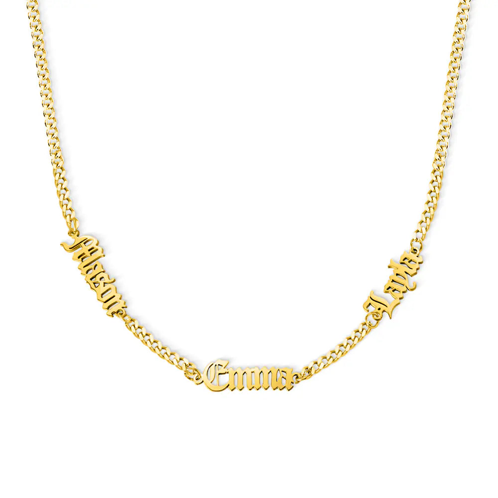 Custom 1-5 Names Cuban Necklace