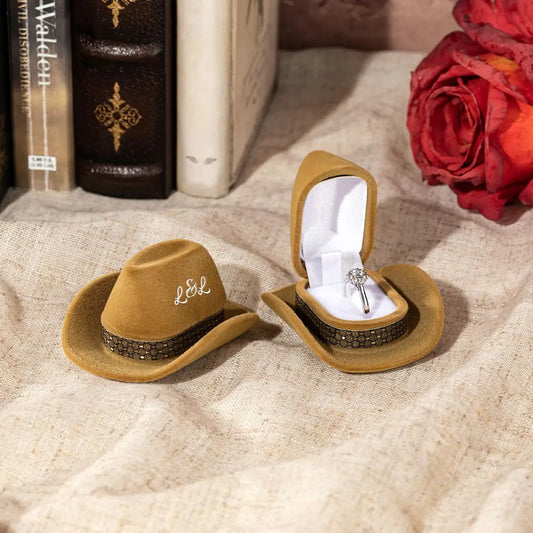 Personalized Cowboy Hat Ring Box