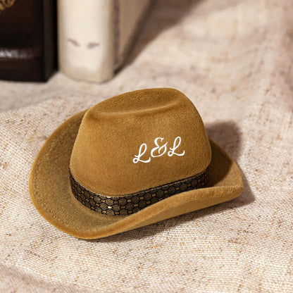 Personalized Cowboy Hat Ring Box