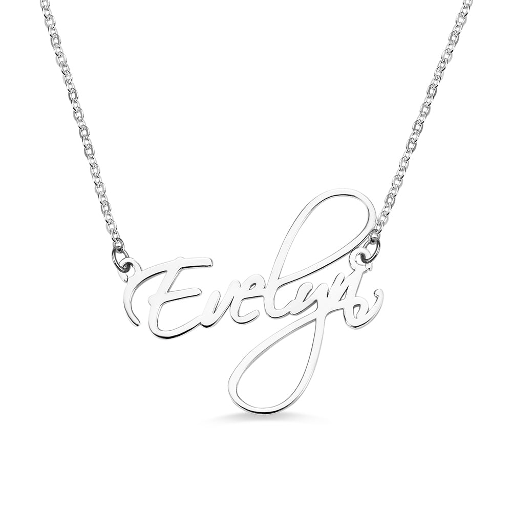 Personalized Calligraphy Name Necklace 925 Silver