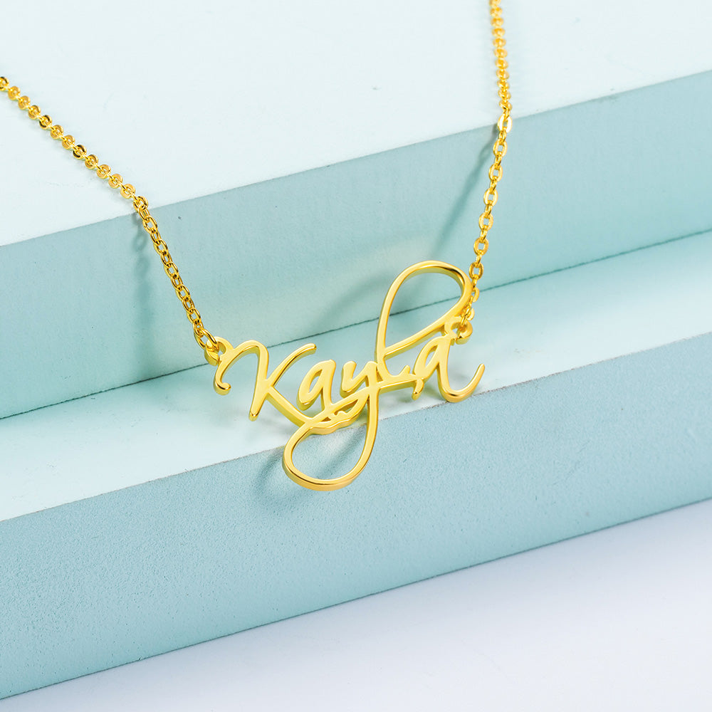 Personalized Calligraphy Name Necklace 925 Silver