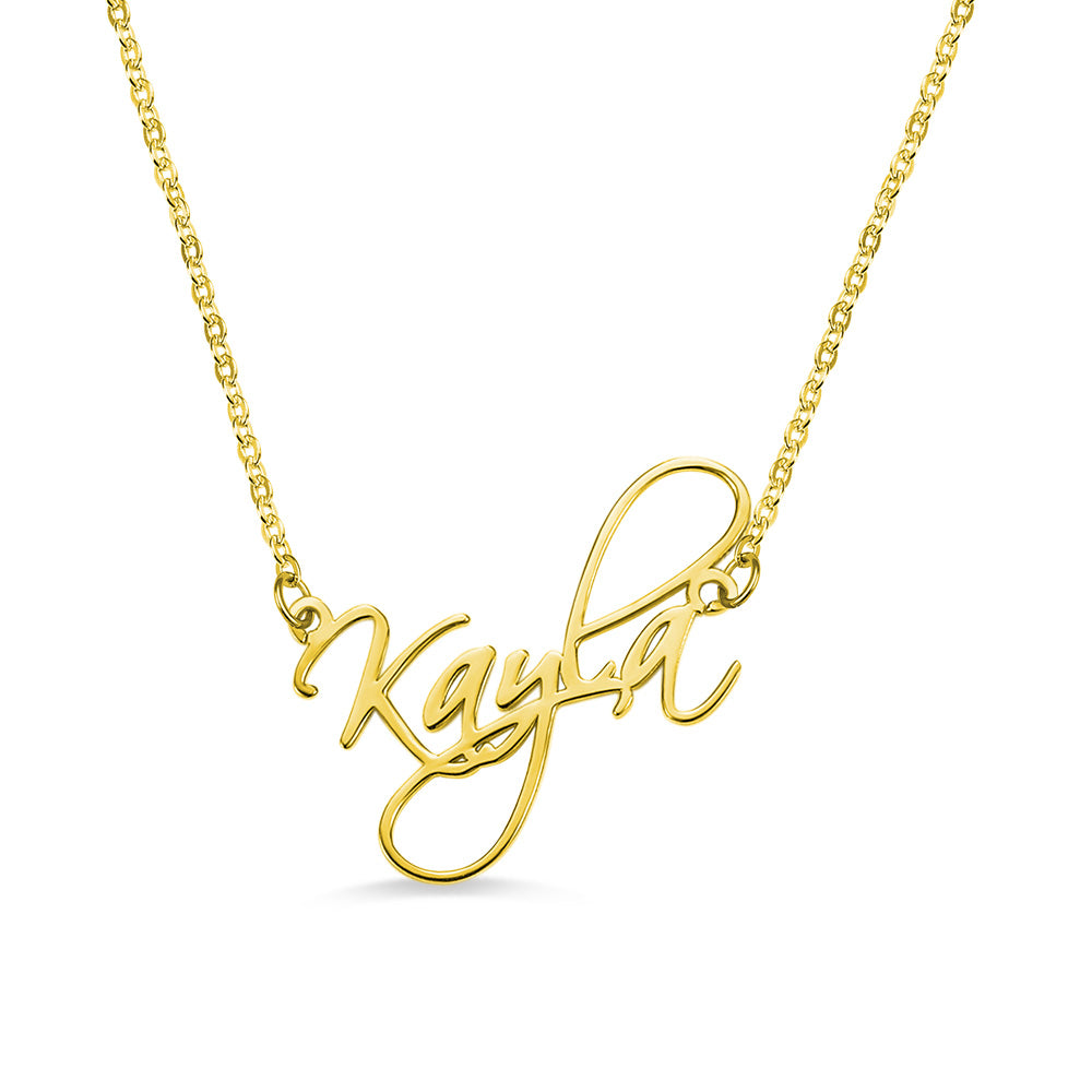 Personalized Calligraphy Name Necklace 925 Silver