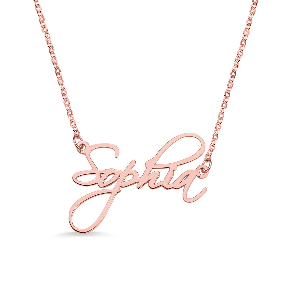 Personalized Calligraphy Name Necklace 925 Silver