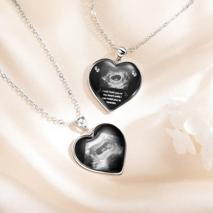 Custom Heart Baby Ultrasound Necklace