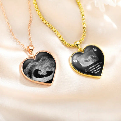 Custom Heart Baby Ultrasound Necklace