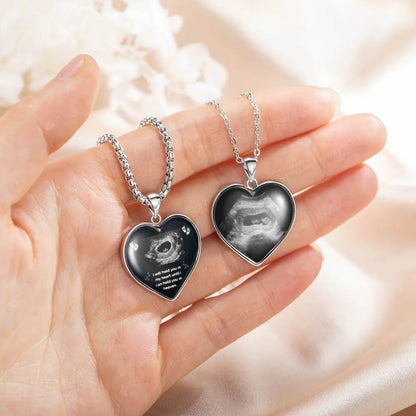 Custom Heart Baby Ultrasound Necklace