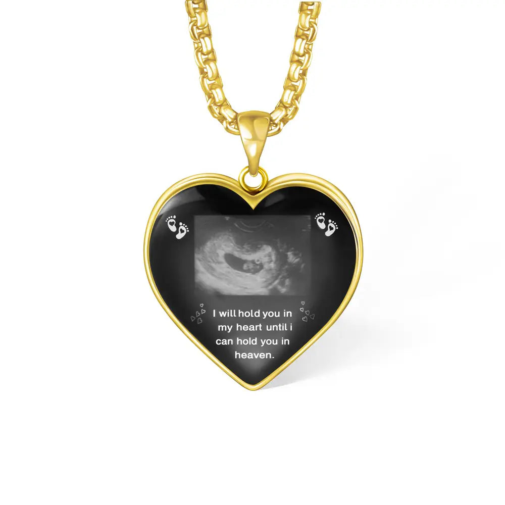 Custom Heart Baby Ultrasound Necklace