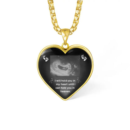 Custom Heart Baby Ultrasound Necklace