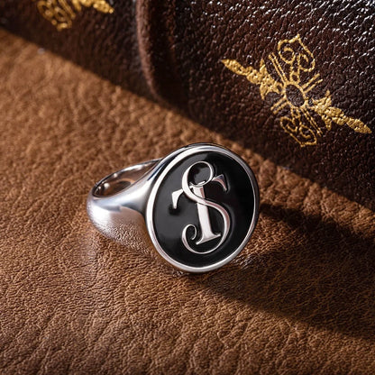 Custom 2 Initials Engraved Signet Ring