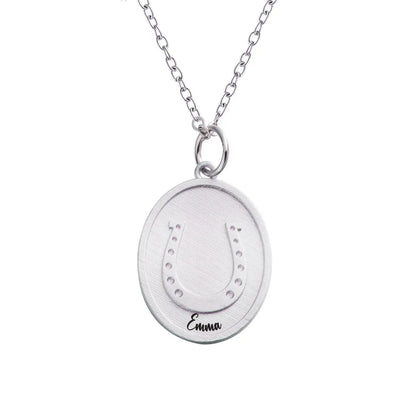 Personalized Lucky Horseshoe Name Necklace