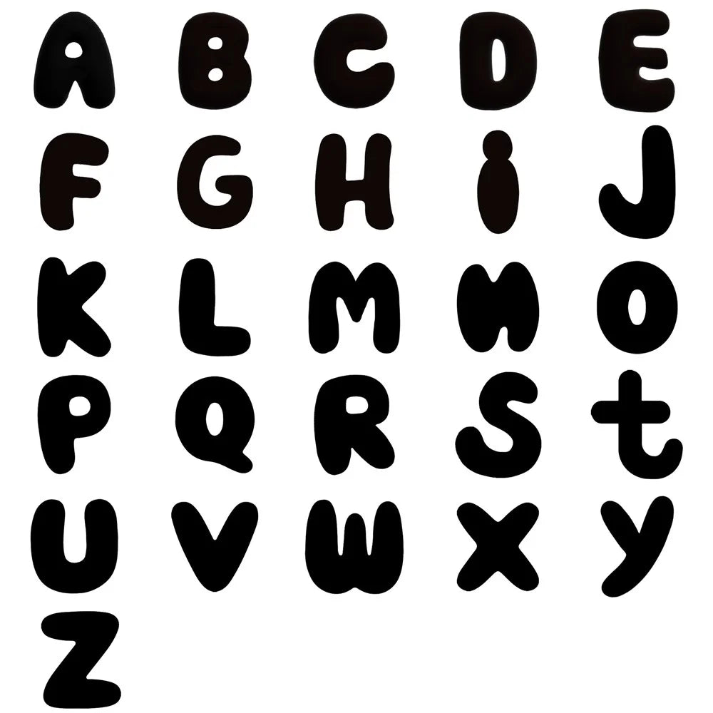 Personalized Colorful Bubble Letter Necklace