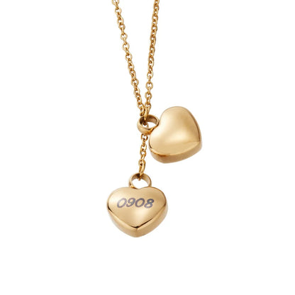 Double Heart Urn Necklace