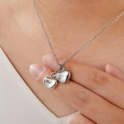 Double Heart Urn Necklace