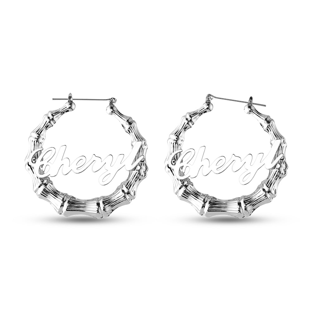 Personalized Name Hoop Earrings