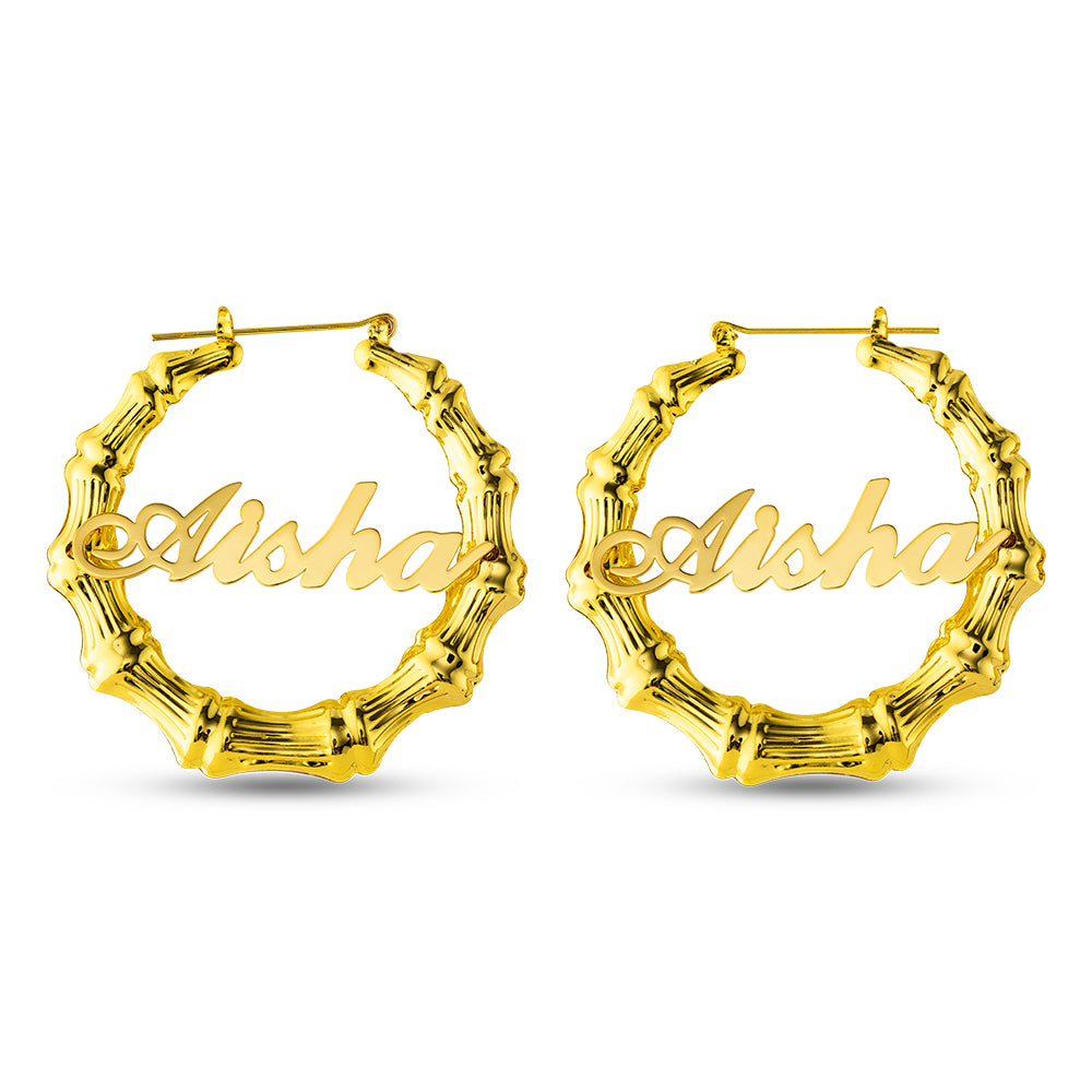 Personalized Name Hoop Earrings