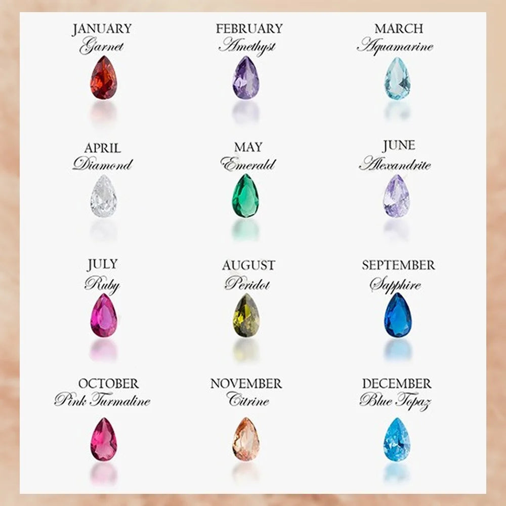 Custom Name Tulip Birthstone Necklace