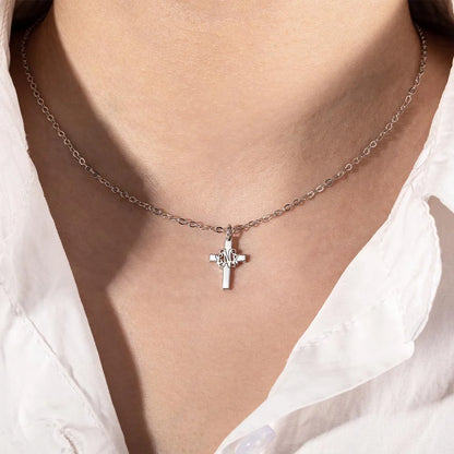 Personalized Minimalist Monogram Cross Necklace