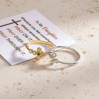 Custom 1-6 Birthstones Cross Ring