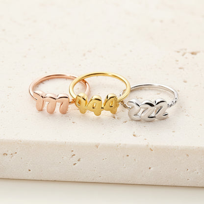 Custom Angel Numbers Bubble Ring