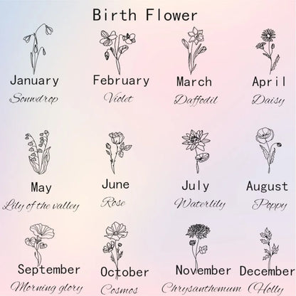 Engraved Teardrop Birth Flower Urn Necklace