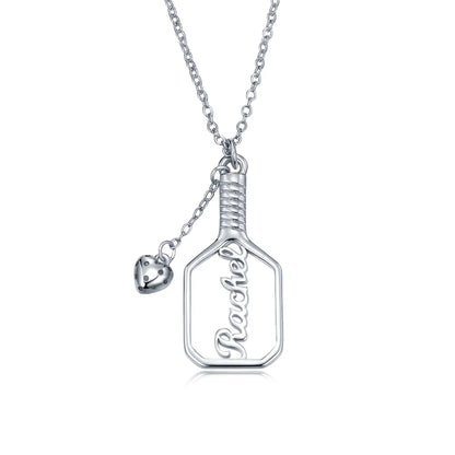 Personalized Pickleball Paddle Name Necklace