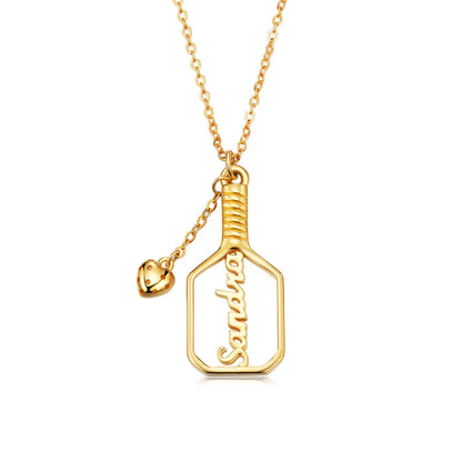 Personalized Pickleball Paddle Name Necklace
