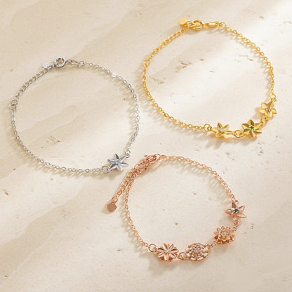 Personalized Birthflowers Bracelet & Necklace SET