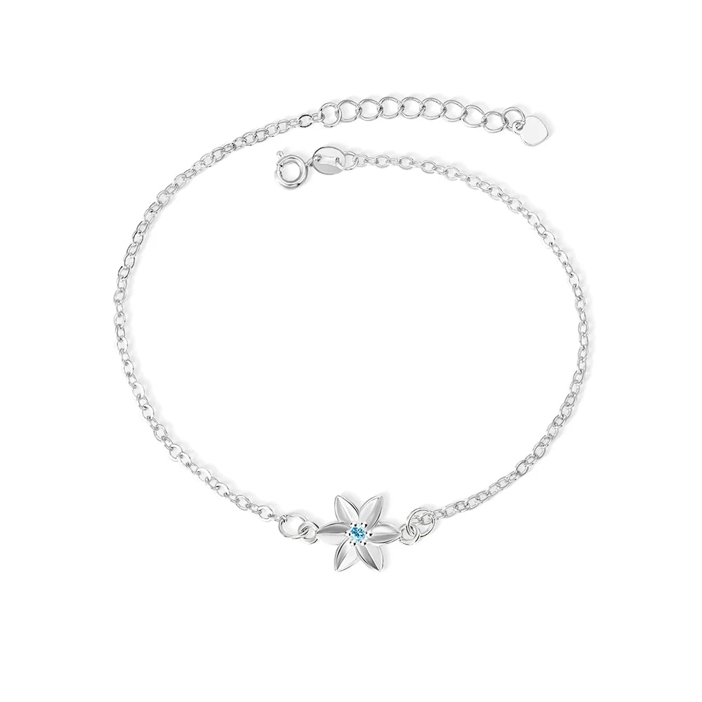 Personalized Birthflowers Bracelet & Necklace SET