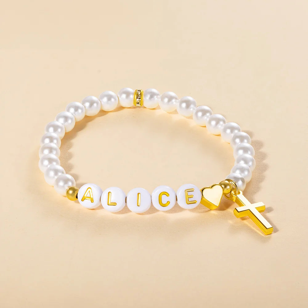 Custom Name Cross Friendship Bracelet
