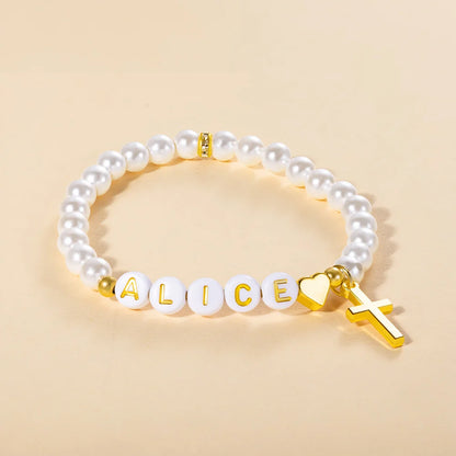 Custom Name Cross Friendship Bracelet