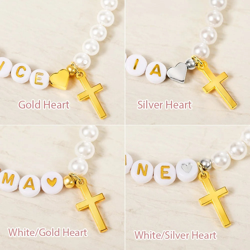 Custom Name Cross Friendship Bracelet