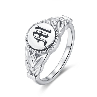 Custom Monogram Initial Signet Ring