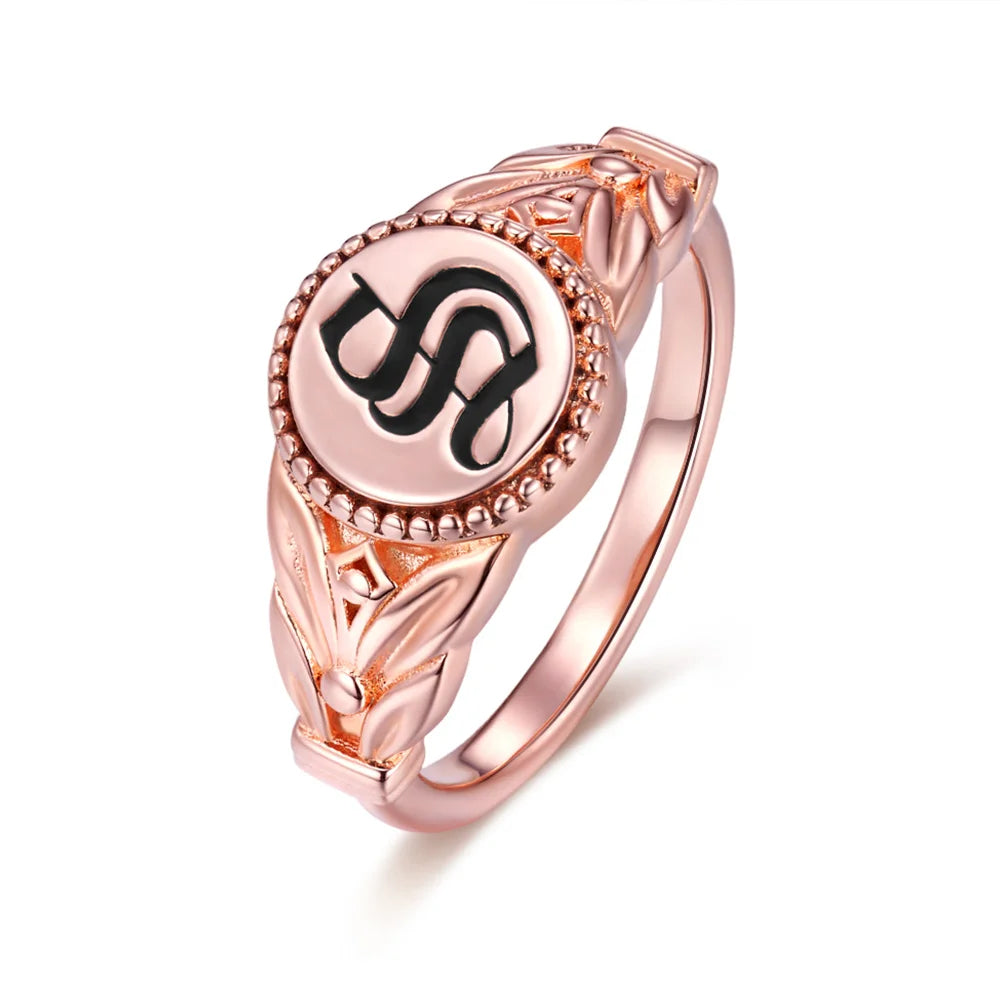 Custom Monogram Initial Signet Ring