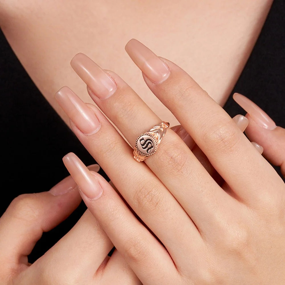 Custom Monogram Initial Signet Ring