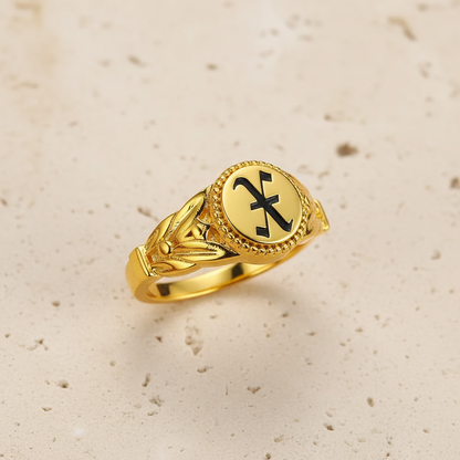 Custom Monogram Initial Signet Ring