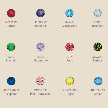 Custom Minimalist Birthstone Flower Necklace