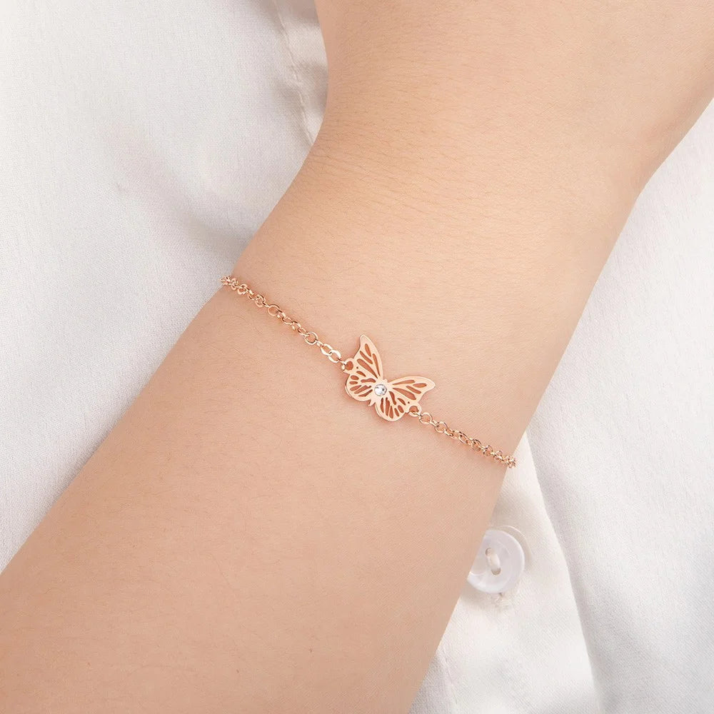 Custom Birthstone Butterfly Bracelet