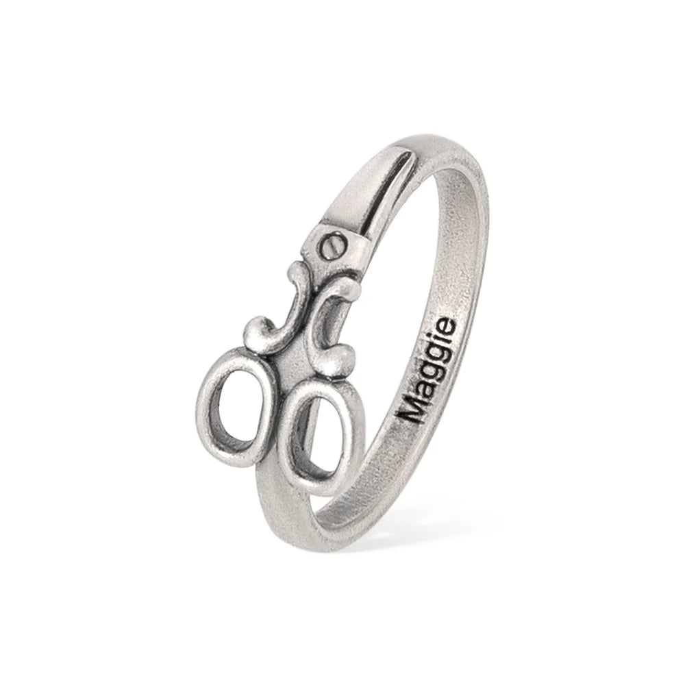 Personalized Scissor Ring with Name