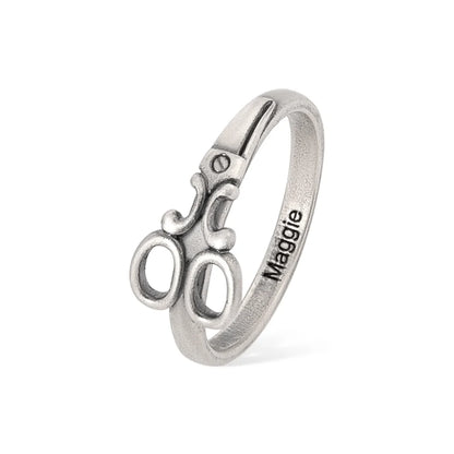 Personalized Scissor Ring with Name