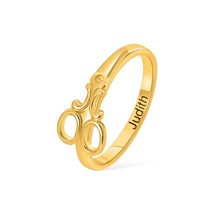 Personalized Scissor Ring with Name